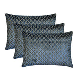 Marvel Navy - Navy Blue Velvet Lumbar Pillow Cover
