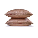 Copper Luxury Pack of 2 - Copper Art Silk Throw Cushion Cover