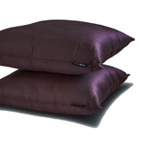Dark Plum Luxury Pack of 2 - Dark Plum Art Silk Throw Cushion Cover