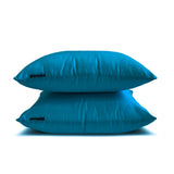 Peacock Blue Luxury Pack of 2 - Peacock Blue Art Silk Throw Cushion Cover