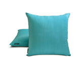 Sea Green Luxury Pack of 2 - Sea Green Art Silk Throw Cushion Cover