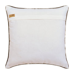 Zig Zag Zest - White Cotton Throw Pillow Cover