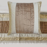 Luxe Velvet Lines - Velvet Beige Decorative Bed Runner and Cushion Cover
