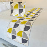 Geo Fusion Decorative Bed Runner and Cushion Cover