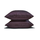 Dark Plum Luxury Pack of 2 - Dark Plum Art Silk Throw Cushion Cover