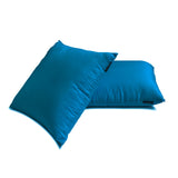 Peacock Blue Luxury Pack of 2 - Peacock Blue Art Silk Throw Cushion Cover