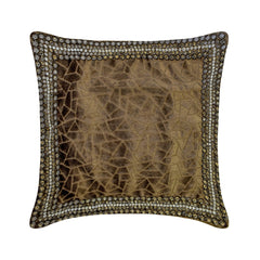Brown Mosaic Throw Pillow Cover