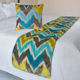 Plume Palatte Decorative Bed Runner and Cushion Cover
