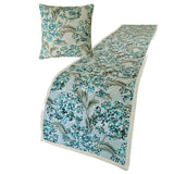 Blue Star Fauna Decorative Bed Runner and Cushion Cover