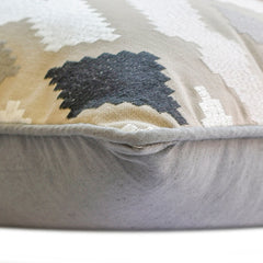 Paternella - Beige Cotton Throw Cushion Cover