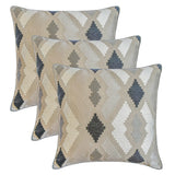 Paternella - Beige Cotton Throw Cushion Cover