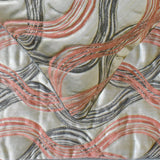 Orange Twirls - Jacquard Orange Decorative Bed Runner and Cushion Cover