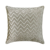 Silver Gleam Chevron - Jacquard Silver Decorative Bed Runner and Cushion Cover