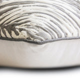 Optic Gaze - Grey Cotton Throw Pillow Cover