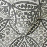 Meryem - Embroidered Gray Decorative Bed Runner and Cushion Cover