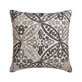 Meryem - Embroidered Gray Decorative Bed Runner and Cushion Cover