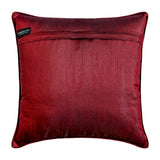 Damask Aurum - Red Jacquard Throw Pillow Cover