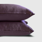 Lilac Slub Satin - Lilac Satin Throw Pillow Cover