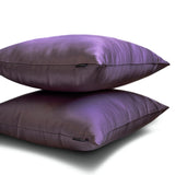 Lilac Slub Satin - Lilac Satin Throw Pillow Cover
