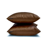 Brown Slub Satin - Brown Satin Throw Pillow Cover