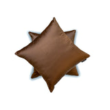 Brown Slub Satin - Brown Satin Throw Pillow Cover