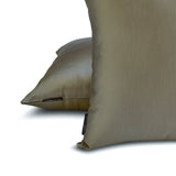 Taupe Gray Slub Satin - Taupe Satin Throw Pillow Cover