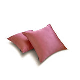 Dusty Pink Slub Satin - Pink Satin Throw Pillow Cover