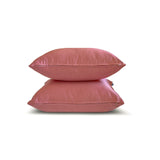 Dusty Pink Slub Satin - Pink Satin Throw Pillow Cover