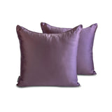 Lilac Slub Satin Throw Pillow Cover