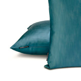 Turquoise Slub Satin - Turquoise Satin Throw Pillow Cover