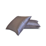 Ash Purple Slub Satin - Ash Purple Satin Throw Pillow Cover