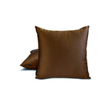 Brown Slub Satin - Brown Satin Throw Pillow Cover