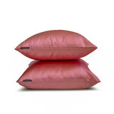 Dusty Pink Slub Satin - Pink Satin Throw Pillow Cover