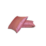 Dusty Pink Slub Satin - Pink Satin Throw Pillow Cover