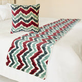 Chevron Symphony Decorative Bed Runner and Cushion Cover