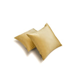 Light Gold Slub Satin - Light Gold Satin Throw Cushion Cover