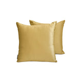 Light Gold Slub Satin Throw Pillow Cover