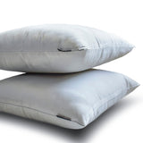 Light Gray Slub Satin - Light Gray Satin Throw Cushion Cover