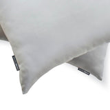 Light Gray Slub Satin - Light Gray Satin Throw Cushion Cover