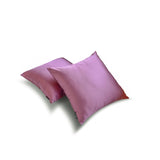 Light Purple Slub Satin - Light Purple Satin Throw Cushion Cover
