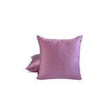 Light Purple Slub Satin - Light Purple Satin Throw Cushion Cover