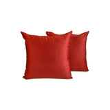 Rust Slub Satin Throw Pillow Cover