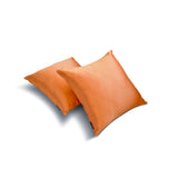 Orange Slub Satin - Orange Satin Throw Cushion Cover