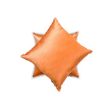 Orange Slub Satin - Orange Satin Throw Cushion Cover
