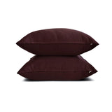 Wine Slub Satin - Wine & Purple Satin Throw Cushion Cover