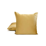 Light Gold Slub Satin - Light Gold Satin Throw Cushion Cover