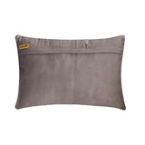 Silver Glint - Silver & Gray Jacquard Lumbar Cushion Cover