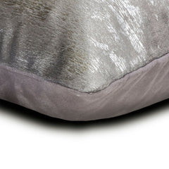 Silver Glint - Silver & Gray Jacquard Lumbar Cushion Cover