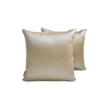 Champagne Slub Satin Throw Pillow Cover