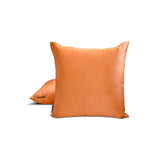 Orange Slub Satin - Orange Satin Throw Cushion Cover